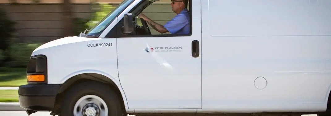 KIC Refrigeration service vehicle serving Hendersonville area